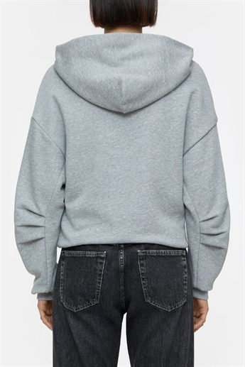 Closed, C95350 Cropped hoodie, Light grey melange